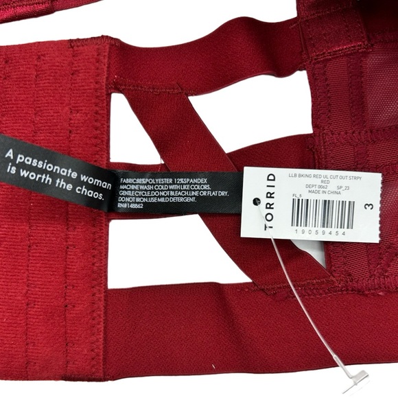 Torrid Women’s Plus Size Overt Strappy Mesh Underwire Bra Mesh Cups Size 2X 3X - Picture 11 of 11